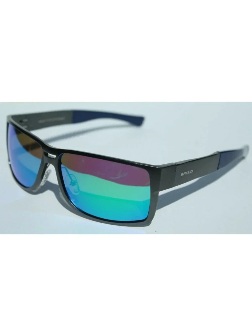 BREED Stratus POLARIZED Sunglasses Gunmetal Aluminum/Green NEW $185 BSG010SR